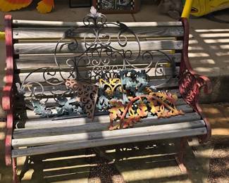 Victorian Style Cast Iron Leaf Garden Bench