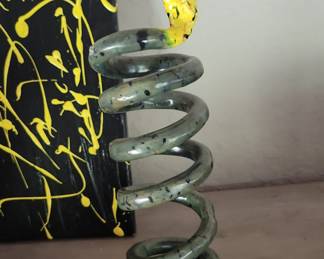Upcycled Car Spring Lamp