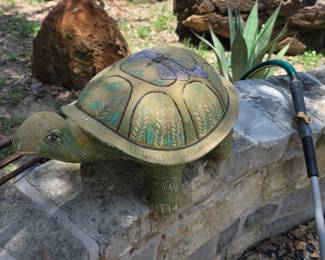 Hand-Painted Decorative Turtle Statue