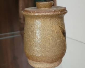 Stoneware Lidded Jar, possibly Constance Jarvis