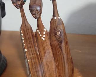 Makonde Tribe Wooden Figurines - Set of Three