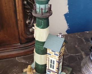 Decorative Lighthouse and House Figurine