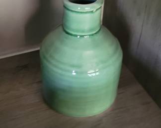 Green Ceramic Bottle Vase