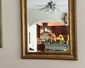 Ornate Gold Gilt Wood Mirror