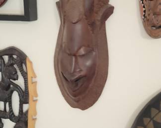 Vintage Carved Wooden African Tribal Mask