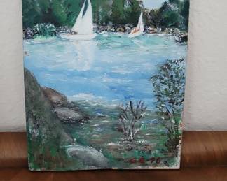 Sailboat Landscape Painting