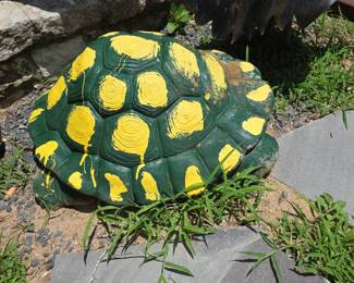 Hand-Painted Turtle Garden Statue
