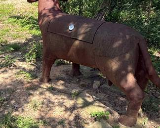 Rustic Metal Bull Grill/Smoker