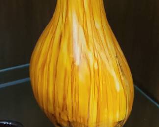 Mid-Century Modern Drip Glaze Ceramic Vase