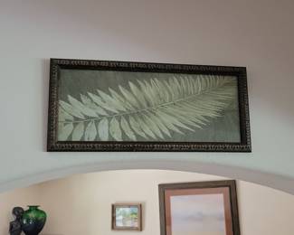 Botanical Fern Print in Ornate Frame