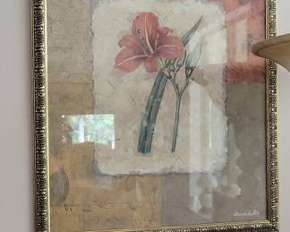Framed Floral Print - "Lavish Lily" by Justin Cooper