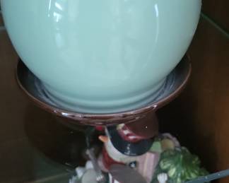 Ceramic Planter with Musical Figurines