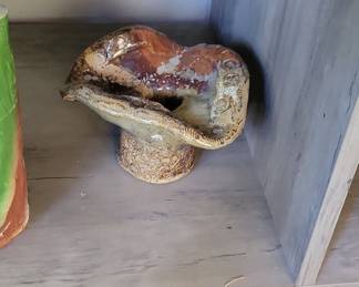 Studio Art Pottery Mushroom Vase