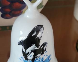 Sea World Orca Mother and Calf Bell