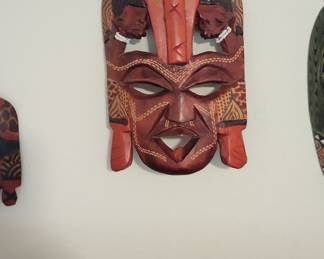 Kenyan Maasai Tribal Mask with Figures