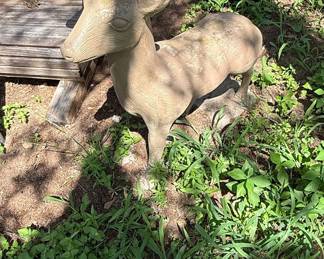 Vintage Concrete Deer Statue