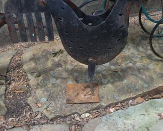 Metal Chicken Planter / Fire Pit