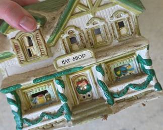 Ceramic "Hat Shop" Christmas Village Building