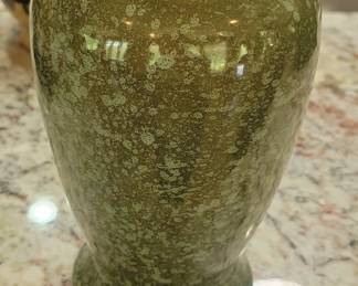 Vintage Brush McCoy Speckled Green Art Pottery Vase