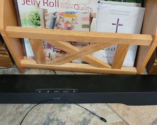 Wooden Magazine Rack with Books