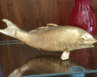 Brass Koi Fish Figurine