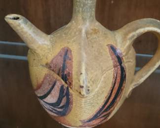Art Pottery Pitcher with Handle and Spout
