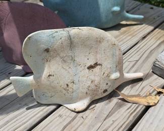 white ceramic fish