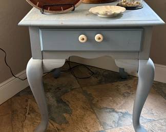 Painted Accent Table with Drawer