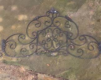 Wrought Iron Garden Gate Pediment