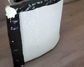 Black and White Art Glass Vase
