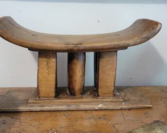Ashanti Carved Wood Stool