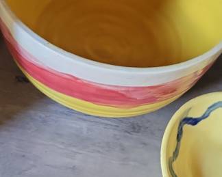 Hand-Painted Ceramic Serving Bowl Set