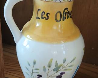 Les Oliviers Ceramic Oil or Vinegar Dispenser
