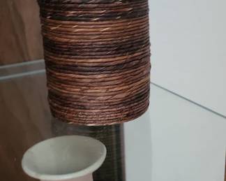 Woven Rattan Cylindrical Container