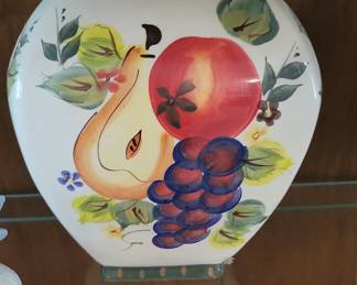 Gibson Designs Home "Fruit Grove" Ceramic Napkin Holder