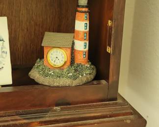 Nikko Quartz Lighthouse Clock with Attached House