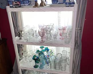 Bombay Tea set, Wine Glasses, Cocktale Glasses, Candy Dishes, Cake Plate