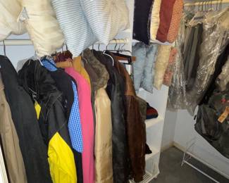 Leather Coats, Rain Coats, Jackets, men’s XL and 46-48, Pillows
