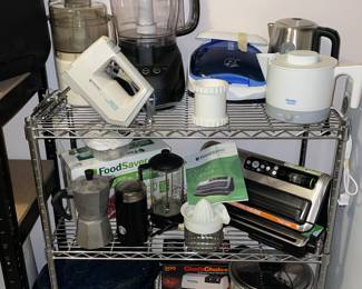 Mixer, Food Processors, Hot Kettles, Food Saver, Crockpot, Electric Knife, 