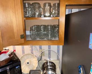 Misc Lids, Loaf Pans, Bunt Pans, Canning jars, Jar mugs