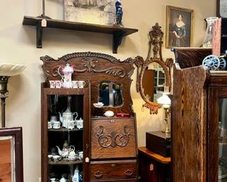 Oak Secretary, Tea Sets