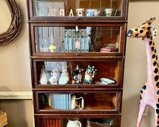 Globe Wernicke Oak Bookcase 5 Stack