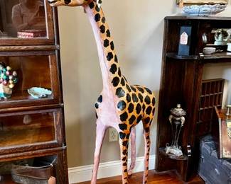 Leather Wrapped Giraffe