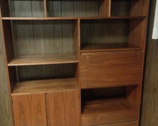 Beautiful  Walnut Mid - Century shelving unit. 