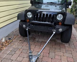2011 Jeep Wrangler comes with Bimini Top, car cover, wires, cables. Flat tow bar. Extra new clasp for Hood.