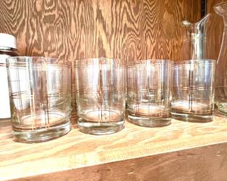 Set of 8 George Briard rocks glasses