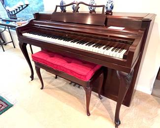 Wurlitzer spinet piano and matching bench