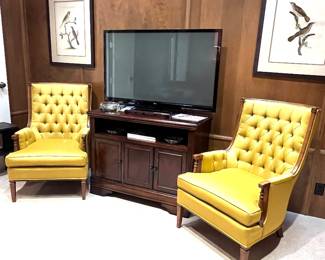 Mid Century parlor chairs by Fairfield. Original upholstery