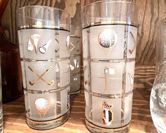 Set of 4 Culver golf theme tumblers