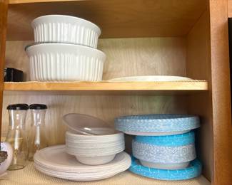 . . . Corning Ware French White casseroles